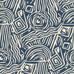 Seamless pattern with a simple abstract drawing. Vector illustration.