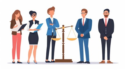 Workplace ethics, HR guidelines, flat design illustration