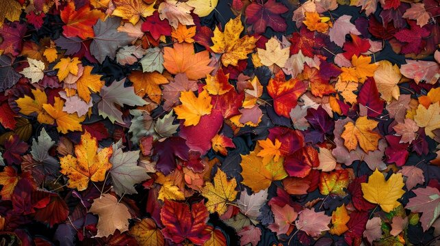 Colorful autumn leaves mark seasonal change