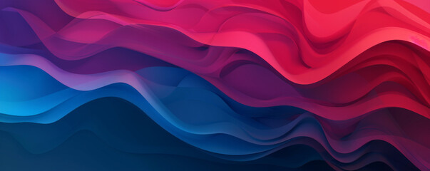 Obraz premium A dynamic gradient color wave background with bold transitions from blue to red, featuring smooth,