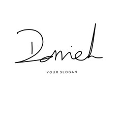 Daniel name signature logo vector design