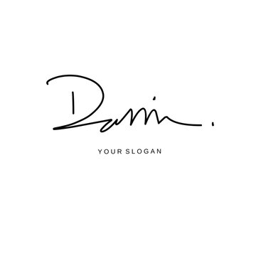 Dani name signature logo vector design