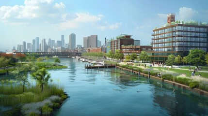 Fototapeta premium Urban Waterfront Redevelopment 