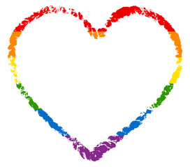 Tau Herz Regenbogen Stempel