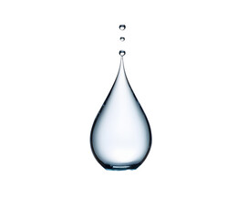 Drop of water on a transparent background, png. Water liquid drop. Macro drop for advertising