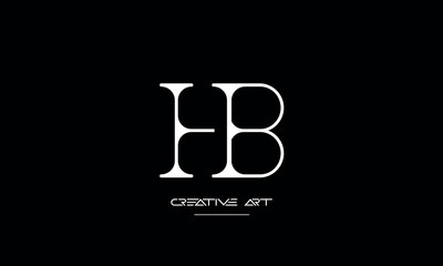 HB, BH, H, B abstract letters logo monogram