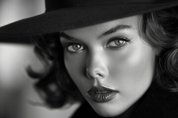 Generative AI Old fashioned retro style gangster movie noir picture in dramatic scene moment