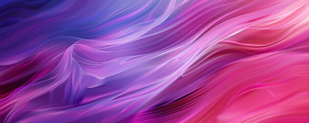 Obraz premium A dynamic gradient wave background with smooth, flowing lines transitioning from pink to purple,