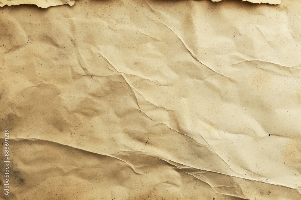 Poster old paper texture background image shows worn beige color with brown undertones. close-up view highl