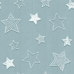 Seamless pattern with stars texture in blue shade astronomy theme