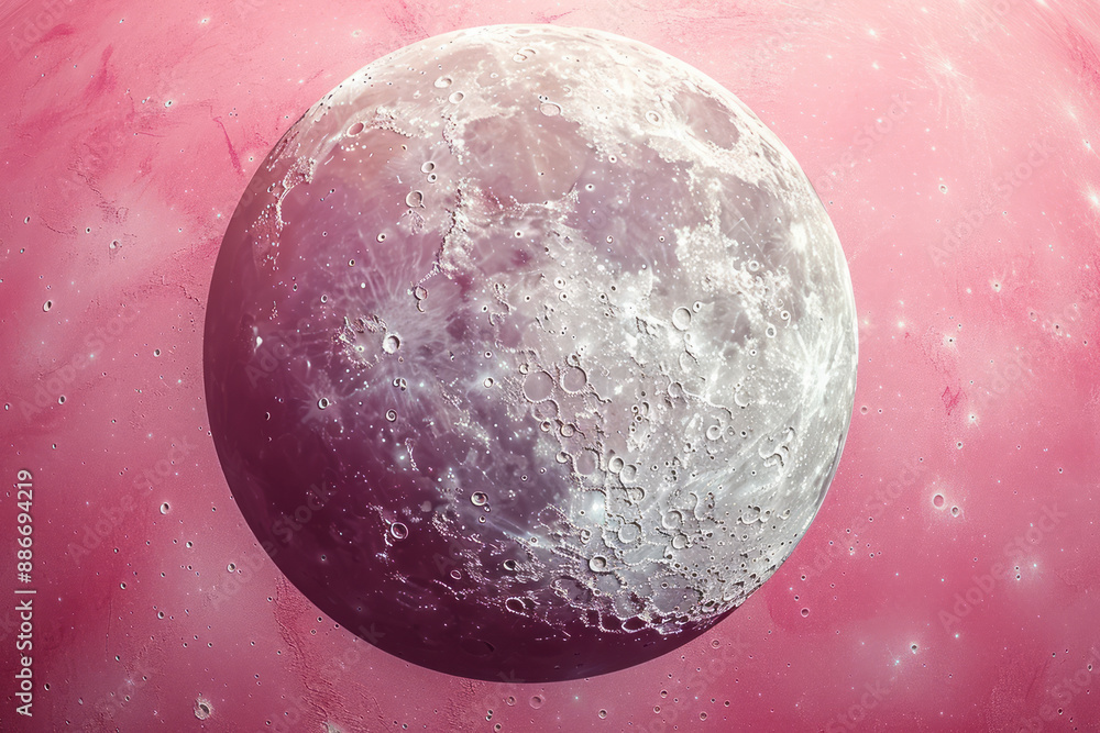 Poster a half-moon with delicate lines extending outwards, creating a serene, fluid pattern on a pastel pin