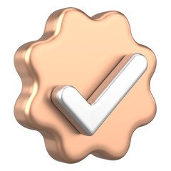 3D checkbox. Check mark. 3D illustration.