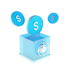 Money box 3D graphics