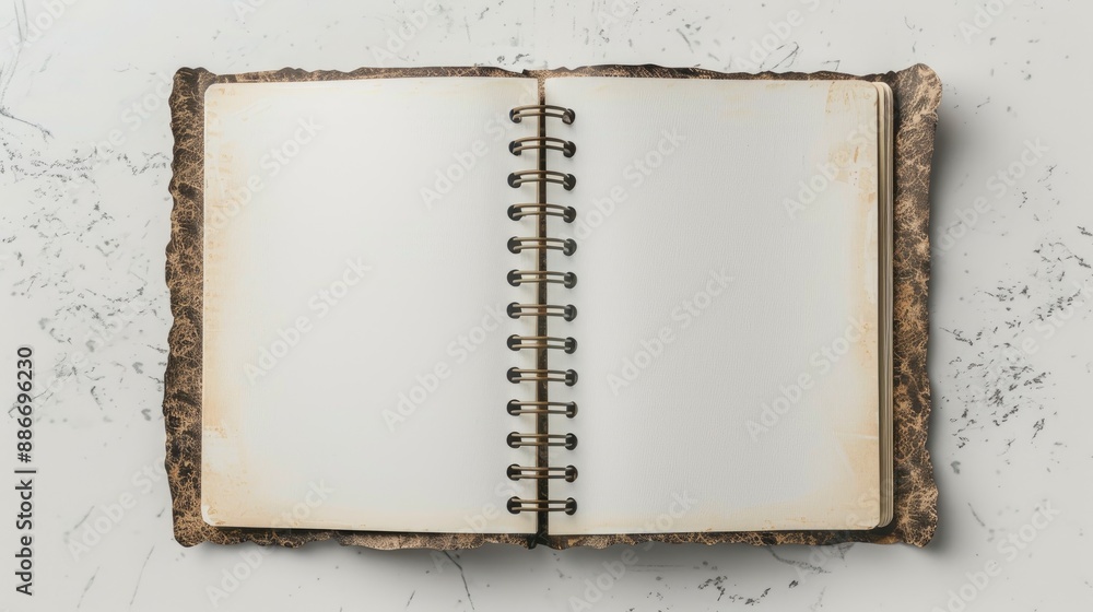 Poster open notepad with blank note sheet