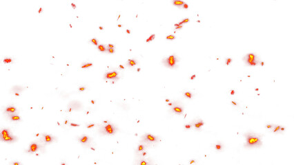 Floating embers sparks background PNG transparent. Opacity or screen mode usage for overlay