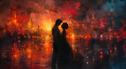 Glamorous prom party under dazzling lights.