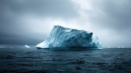 Iceberg s Threat Hidden Dangers and Climate Change Symbol