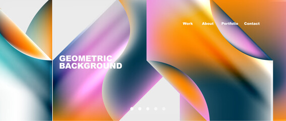 Fototapeta premium Minimal geometric web site page template design. Vector Illustration For Wallpaper, Banner, Background, Card, Book Illustration, landing page