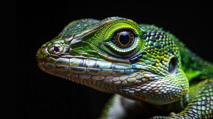 Knight anole on Dark Background