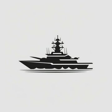 recommend clip art: Warship icon flat. Illustration isolated vector sign symbol
                    