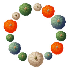Pumpkin frame design. Pumpkin colored frame design. Vector illustration