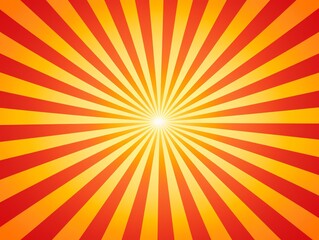 Vibrant orange and yellow sunburst background with radiating rays, perfect for energetic and dynamic designs or graphic projects.