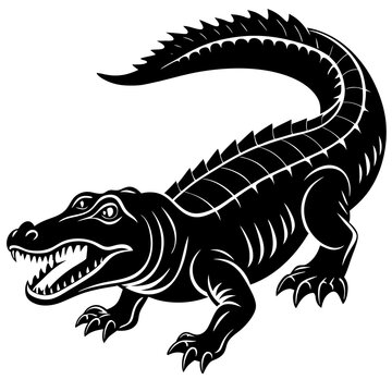 recommend clip art: alligator animal outline