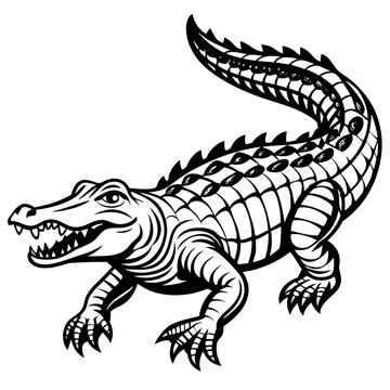 recommend clip art: alligator animal outline