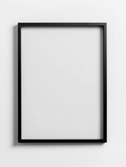 Obraz premium Modern Black Frame on White Background with Copy Space