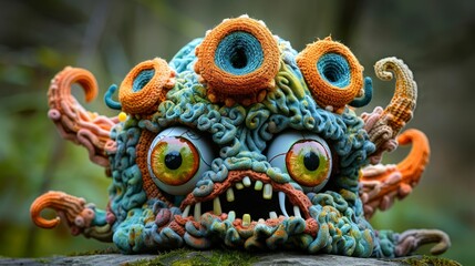 Whimsical Monster Sculpture.