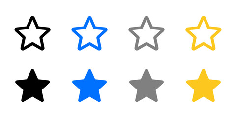star icon. Favorite symbol. Rating star sign. Reward pictogram.