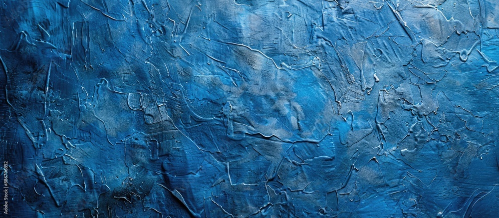 Sticker Blue textured wall ideal as a background or texture in an image with copy space