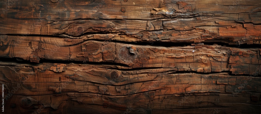 Poster old rustic wooden background shows cracks and has a grunge style ideal for a copy space image