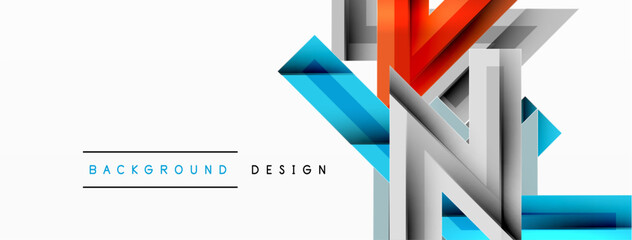 Line zig zag dynamic geometric abstract background. Colorful lines with shadow and light effects, various routes concept. Vector Illustration For Wallpaper, Banner, Background, Card