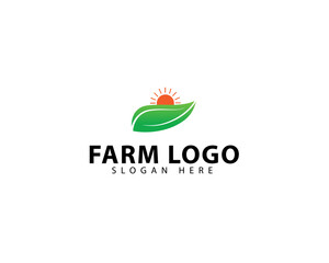 Illustration Farm Land Agriculture Flat style Logo Design