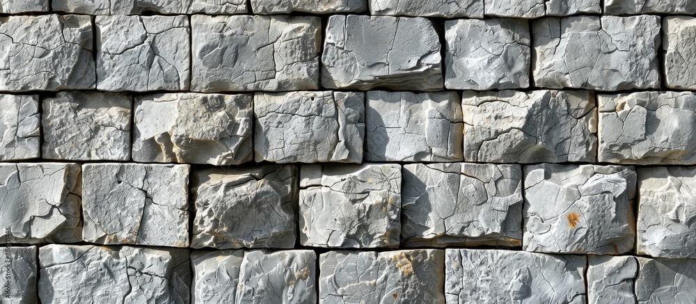 Aufkleber stone wall backdrop in gray cement with seamless tiling texture for design featuring a blank copy sp