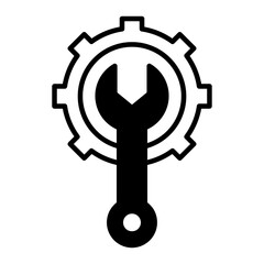 cogwheel icon. black fill icon