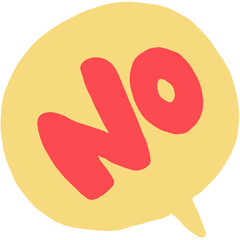 No in yellow bubble