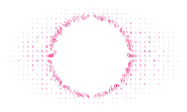 Modern binary code tech concept background