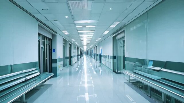 spacious, bright hospital seats and corridors