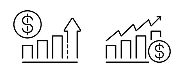 profit icon. increase icon symbol sign. vector illustration