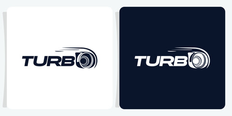 Collection of turbo engines on black and white background. vector illustration