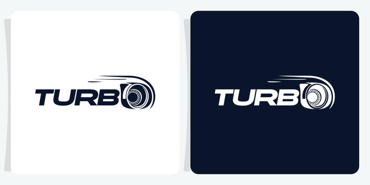 Collection of turbo engines on black and white background. vector illustration