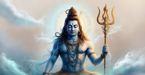 portrait of Indian mighty God Shiva shiva wallpaper