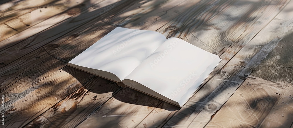 Poster mockup template with a solid book cover for inserting a logo or graphic design in the available copy