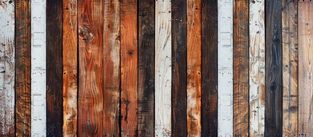 Poster top view of a high quality retro striped wood texture background ideal for your designs with ample c