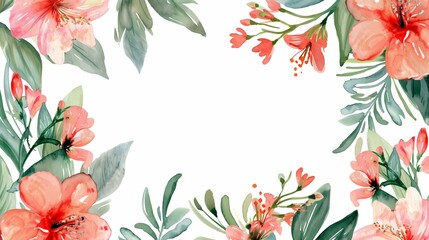Obraz premium Elegant watercolor flowers perfect for greeting cards, invitations, and home decor prints.
