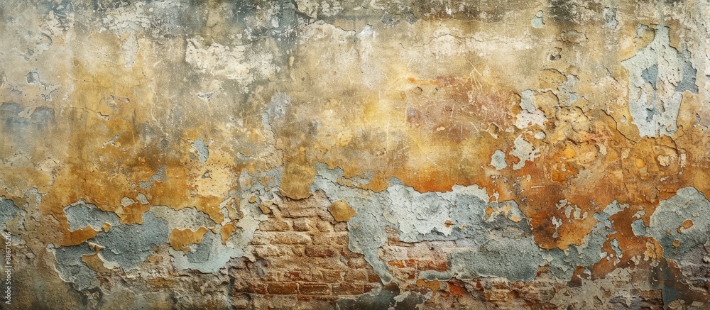 Poster Aged wall texture ideal for wallpaper or backdrop with a blank copy space image