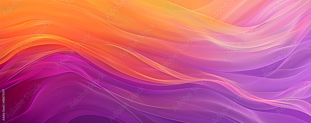 Aufkleber a colorful gradient wave background with smooth, flowing lines transitioning from purple to orange,