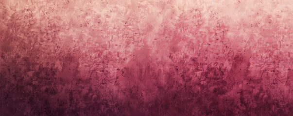 Obraz premium A grainy gradient banner background transitioning from soft pink to deep burgundy, with a subtle